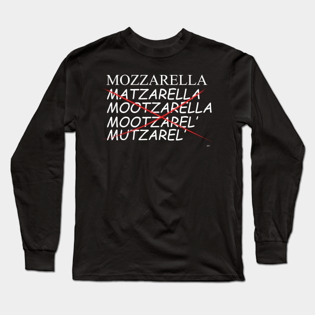 Mozzarella Long Sleeve T-Shirt by NDeV Design